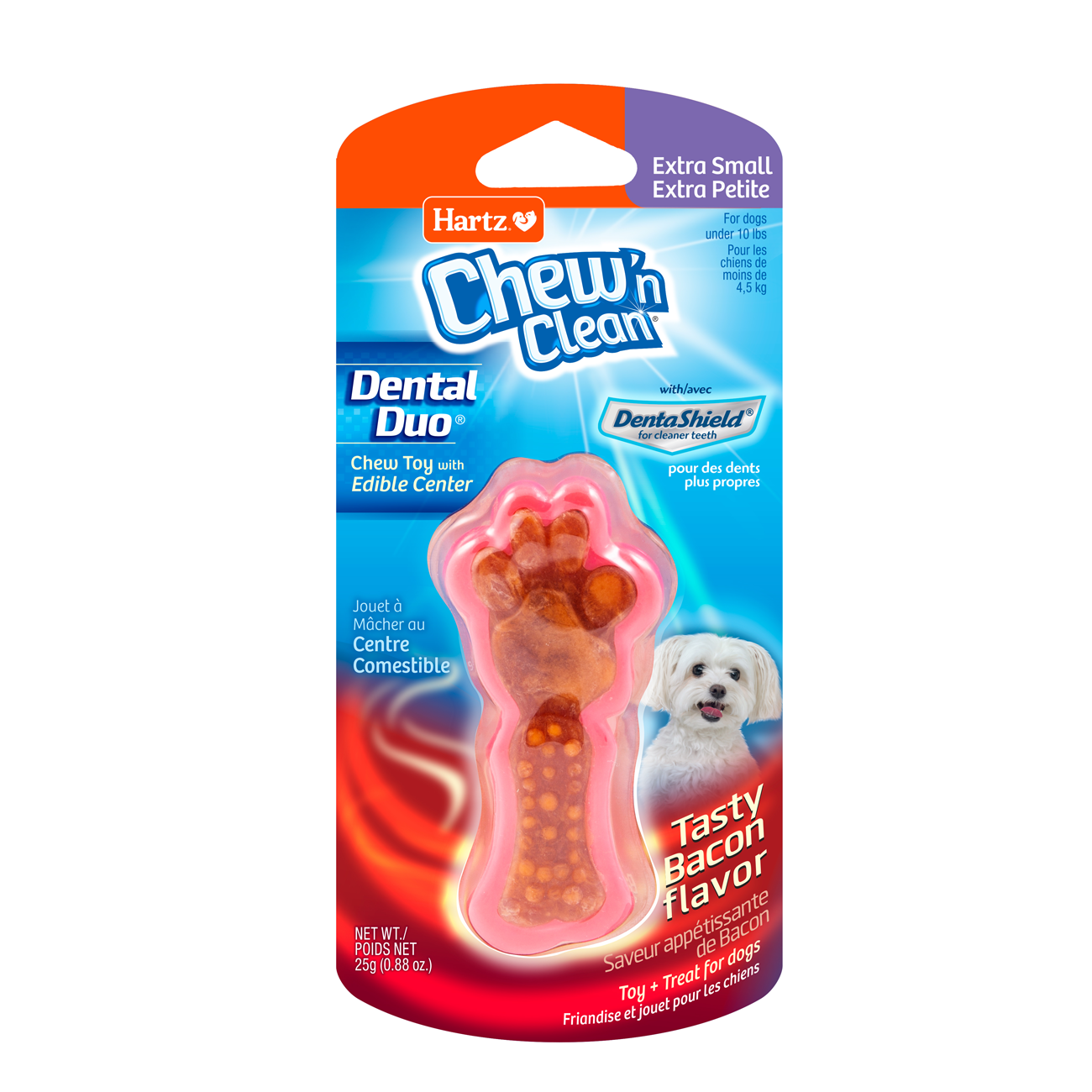 Dental Duo Bacon Flavored Dental Dog Chew Toy and Treat - Extra Small (Pack  of 2), 2 packs - Kroger