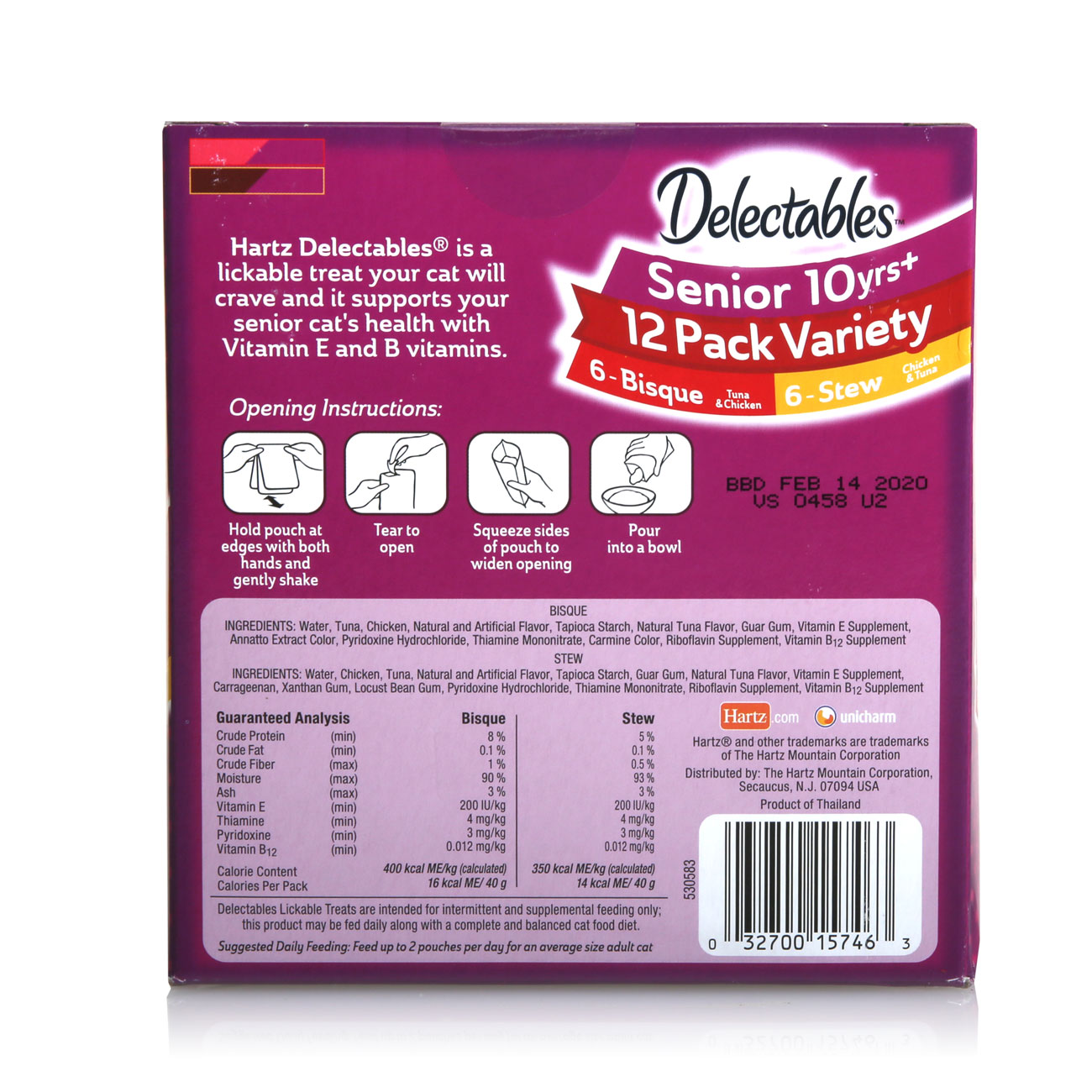 møl mund Aktuator Delectables™ Lickable Treat – Stew & Bisque Senior 10+ Variety 12 Pack |  Hartz