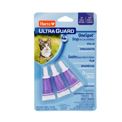 Hartz® UltraGuard® OneSpot® Drops for Cats and Kittens / OneSpot® Drops ...