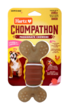 Hartz chompathon dog chew toy. Front of package. Hartz SKU#3270013022