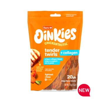 Hartz Oinkies Tender Twirls with collagen.