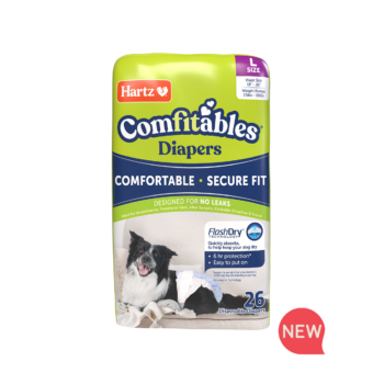 NEW Hartz® Comfitables® Dog Diapers, Size L, 25 - 55 lbs. - 26ct