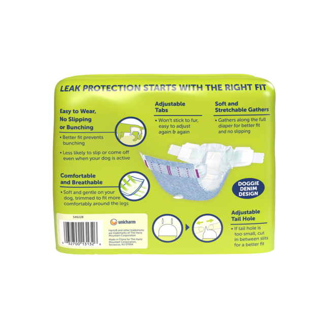 Hartz® Comfitables® Dog Diapers, Size L, 25 - 55 lbs. - 12ct