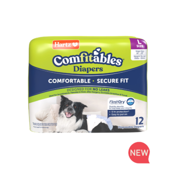 NEW Hartz® Comfitables® Dog Diapers, Size L, 25 - 55 lbs. - 12ct